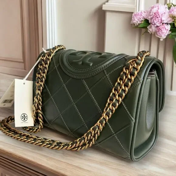 🚫SOLD🚫Tory Burch Soft Fleming Convertible Shoulder Bag in Sycamore (Green) - Picture 7 of 17